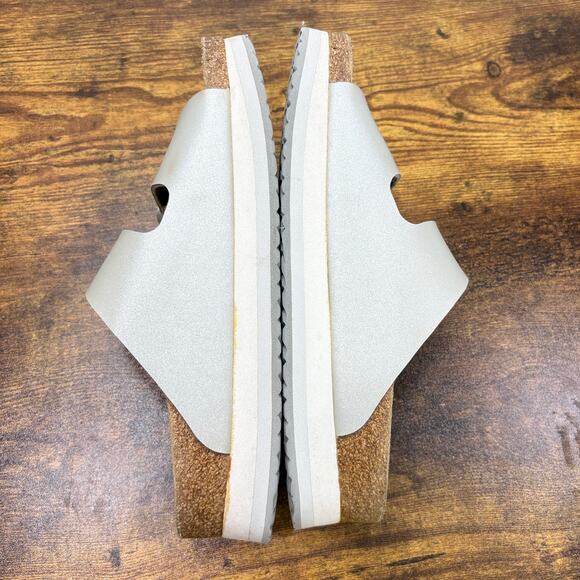 Birkenstock Papillio Womens Size 7 EU 38 Narrow Arizona Sandals Metallic Mineral - Picture 11 of 16